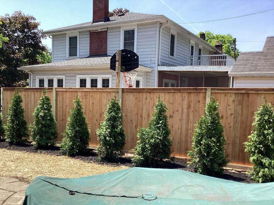 Clintonville Ohio wood privacy fencing