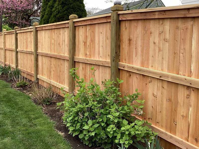 Delaware OH cap and trim style wood fence