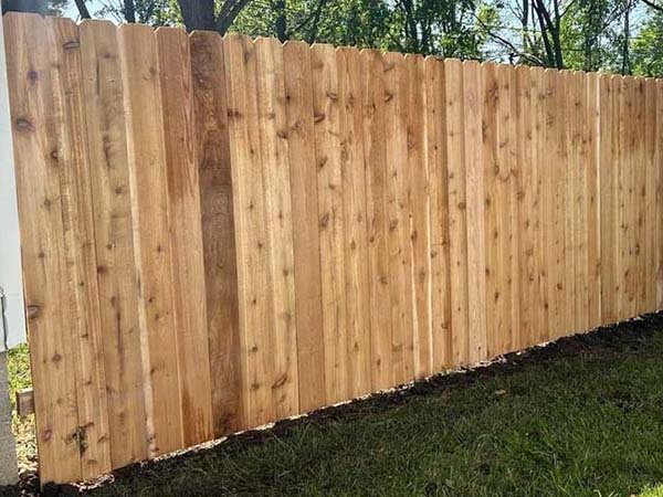 German Village OH stockade style wood fence